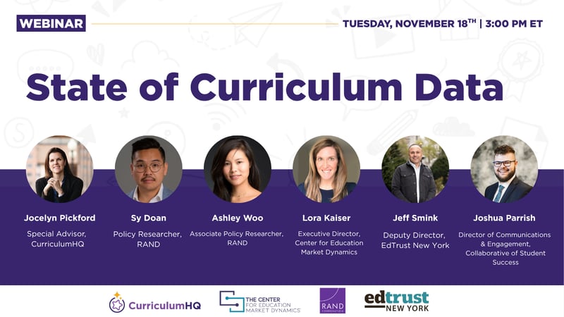 state of curriculum data webinar email header